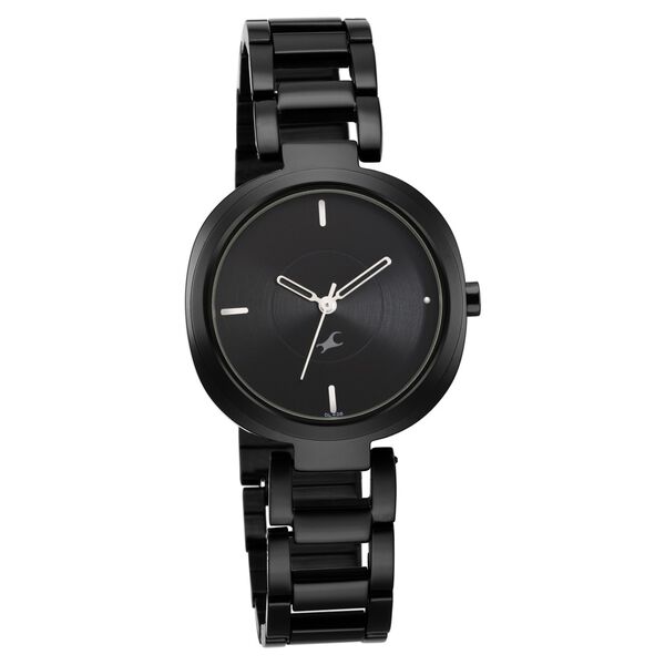 Fastrack Stunners Quartz Analog Black Dial Metal Strap Watch for Girls - image number 1