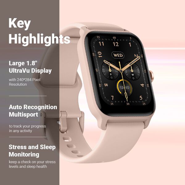 Fastrack Reflex Nitro Large 4.57 CM UltraVU Display, BT Calling, Sports Modes, Health Suite, 100+ Watchfaces - image number 2