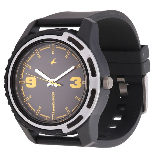 Fastrack Quartz Analog Black Dial Plastic Strap Watch for Guys - image number 1