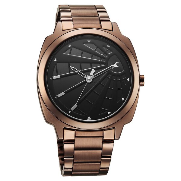Fastrack Groove Quartz Analog Black Dial Guys Stainless Steel Watch - image number 1