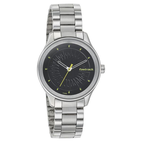 Fastrack Quartz Analog Black Dial Stainless Steel Strap Watch for Girls - image number 0