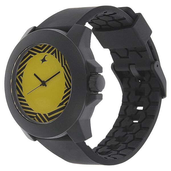 Fastrack Quartz Analog Yellow Dial Plastic Strap Watch for Unisex - image number 1