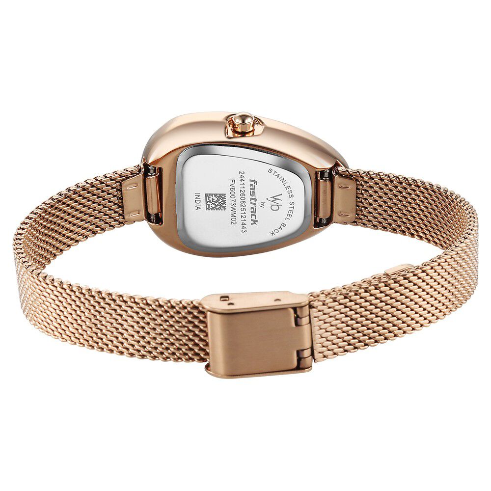 Buy Online Vyb Prodigy By Fastrack Quartz Analog Grey Dial Rose