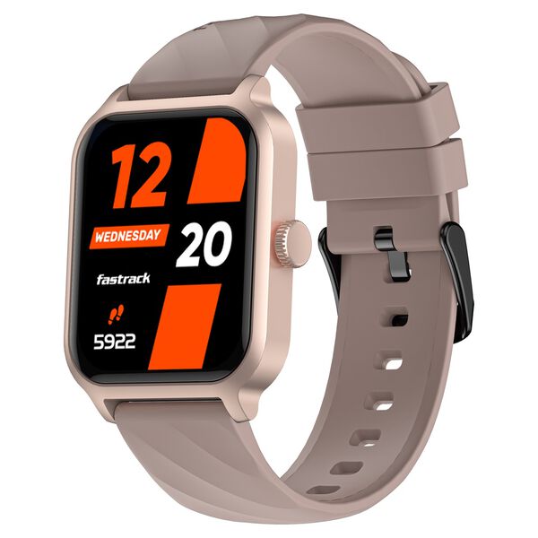 Fastrack Rave FX2 with 4.64 cm UltraVU HD Display, SingleSync BT Calling, Functional Crown with Beige Strap - image number 3