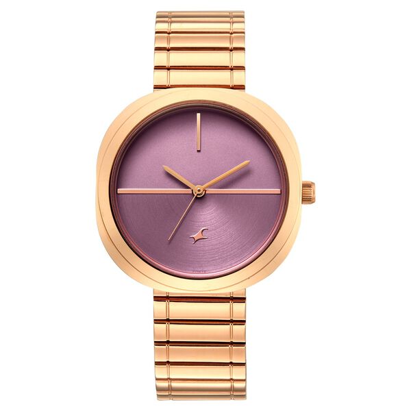 Fastrack 9 to Fine Analog with Purple Dial Metal Strap Watch for Girls - image number 0