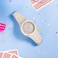 Vyb Hustler By Fastrack Quartz Analog Grey Dial Metal Strap Watch For Guys - image number 0