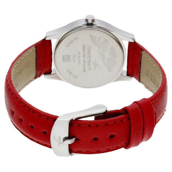 Fastrack Quartz Analog Grey Dial Leather Strap Watch for Girls - image number 4