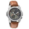 Fastrack Loopholes Quartz Analog Black Dial Leather Strap Watch for Guys