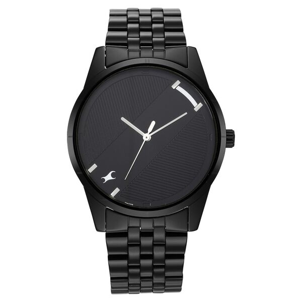Fastrack Stunners Quartz Analog Black Dial Metal Strap Watch for Guys - image number 2