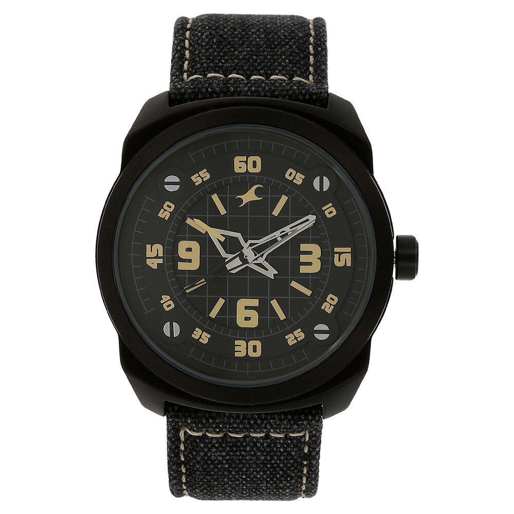 Buy Online Fastrack Quartz Analog Black Dial Fabric Strap Watch for Guys nn9463al08 Fastrack
