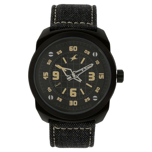 Fastrack Quartz Analog Black Dial Fabric Strap Watch for Guys - image number 0