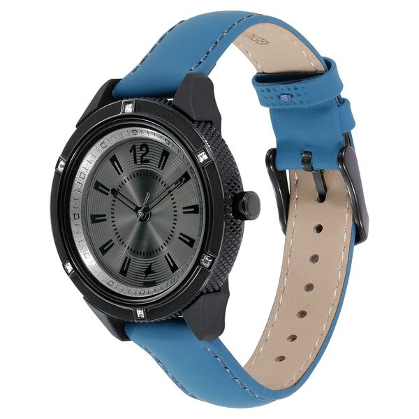 Fastrack Modular Quartz Analog Anthracite Dial Leather Strap Watch for Girls - image number 2