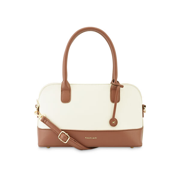Everyday Edge Satchel in White and  Tan - image number 1