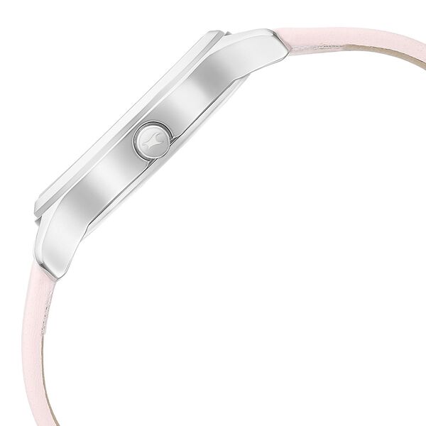 Fastrack Stunners Quartz Analog White Dial Leather Strap Watch for Girls - image number 4