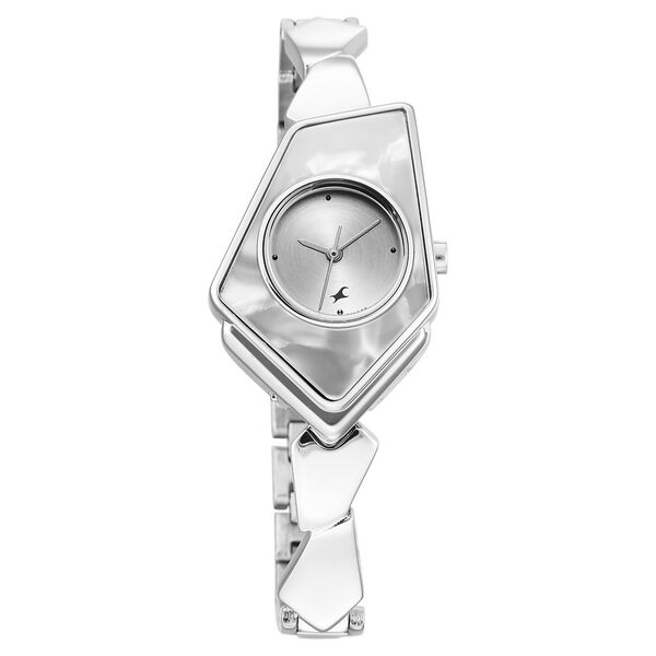 Fastrack Younique Quartz Analog Silver Dial Metal Strap Watch for Girls - image number 1