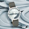 Fastrack Bare Basics Quartz Analog Blue Dial Stainless Steel Strap Watch for Girls