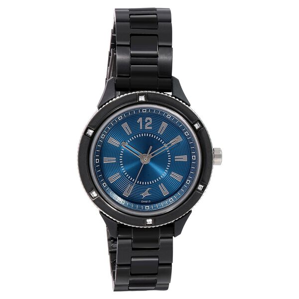 Fastrack Modular Quartz Analog Blue Dial Stainless Steel Strap Watch for Girls - image number 0