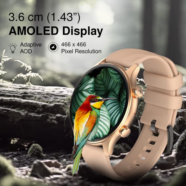 Fastrack Optimus 2 Pro 3.63 cm AMOLED, Advanced Blazing Fast UI, AOD, Metal Case, IP68, Working Crown Smartwatch - image number 1