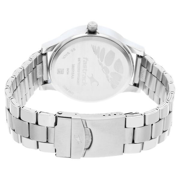 Fastrack Fundamentals Quartz Analog White Dial Stainless Steel Strap Watch for Guys - image number 4