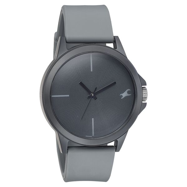 Fastrack Tees Quartz Analog Grey Dial Silicone Strap Unisex Watch - image number 0