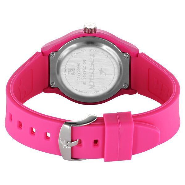 Fastrack Tees Urbanique Quartz Analog Pink Dial Silicon Strap Watch For Girls - image number 4