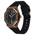 Vyb Rebel By Fastrack Quartz Analog Black Dial Black Silicone Strap Watch For Guys - image number 4