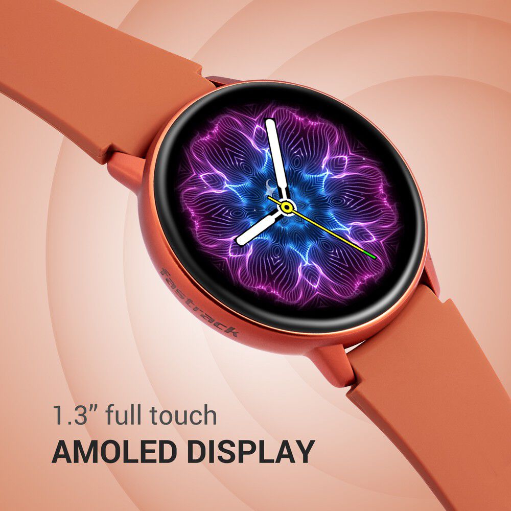 Buy Online Reflex Play Smart Watch Amoled Display Health Suite In Built Games Period Tracker 38074ap02 p Fastrack