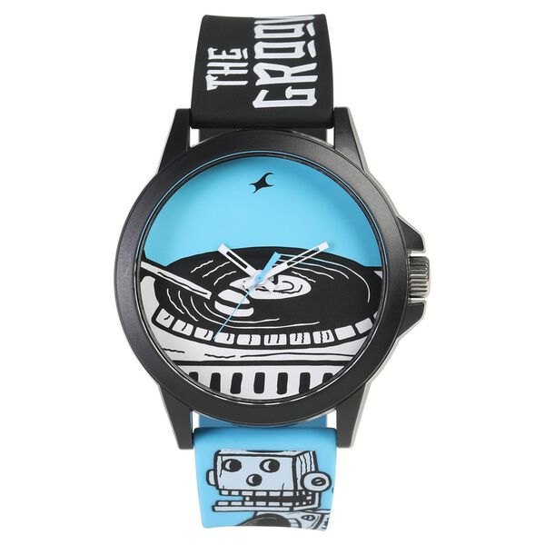 Fastrack Wicked Lines Quartz Analog Multicoloured Dial Silicone Strap Unisex Watch - image number 0