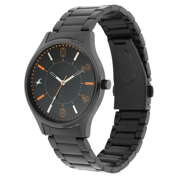 Fastrack Tripster Quartz Analog Black Dial Stainless Steel Strap Watch for Guys - image number 2
