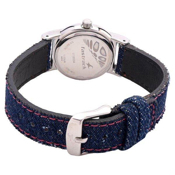 Fastrack Quartz Analog Silver Dial Leather Strap Watch for Girls - image number 2