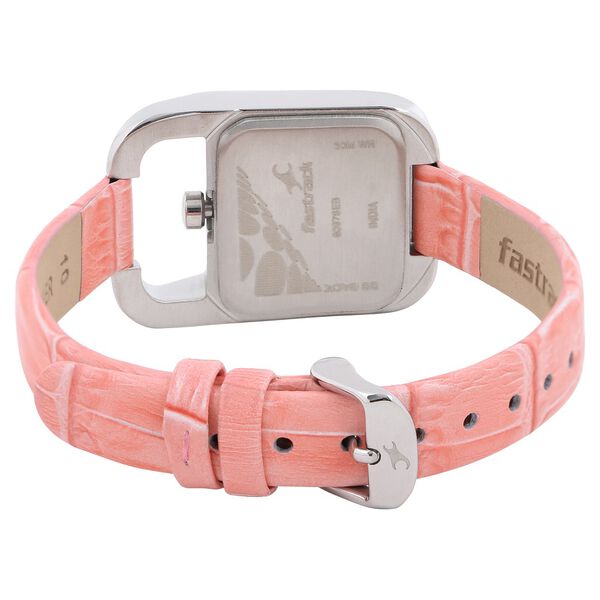 Fastrack Quartz Analog Silver Dial Leather Strap Watch for Girls - image number 3