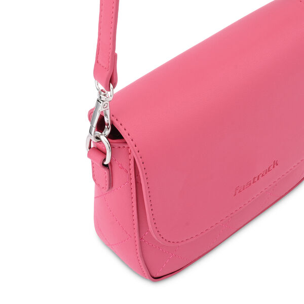 Fastrack Compact Sling Bag with Adjustable Sling in Pink - image number 5
