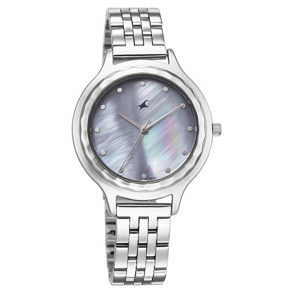 Fastrack Stunners X Quartz Analog Purple Dial Stainless Steel Strap Watch For Girls - image number 1