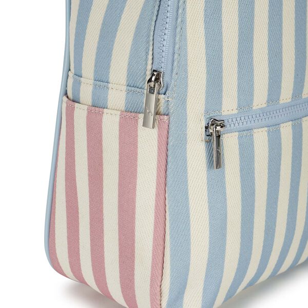 Pastel Stripe Canvas Backpack - image number 6