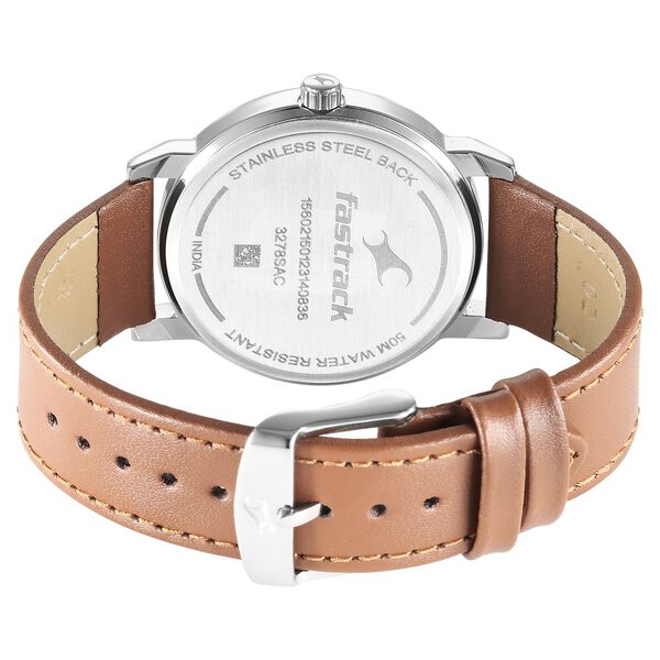 Fastrack Stunners Green Dial Leather Strap Watch for Guys - image number 4