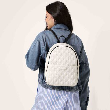 Quiltpop backpack- white and black