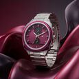 Fastrack Gelato Silver chronograph watch with Plum dial for Guys - image number 0