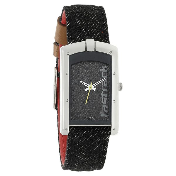 Fastrack Denim Quartz Analog Black Dial Denim Strap Watch for Girls - image number 1