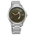 Fastrack Groove Quartz Analog with Date Green Dial Silver Stainless Steel Strap Watch For Guys - image number 3