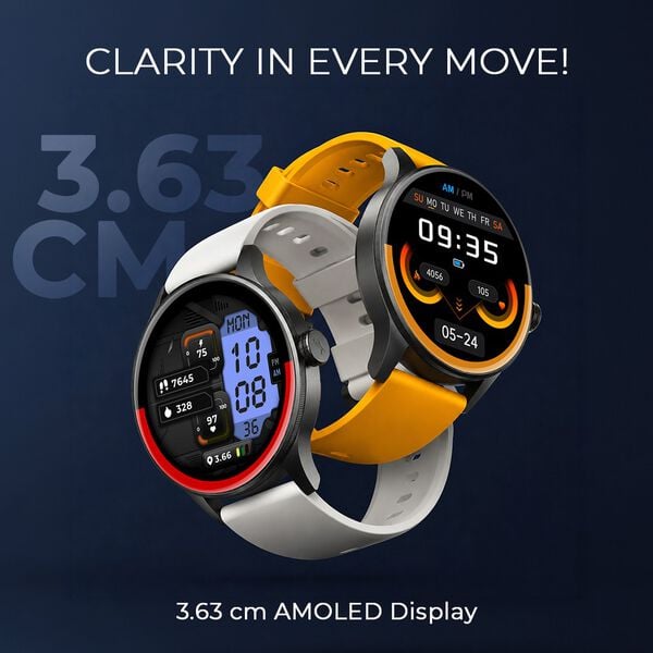 Fastrack Smart Jupiter R3 Pro 3.63 cm AMOLED Smartwatch BT Calling 100+ Sports Modes 5-Day Battery - image number 2