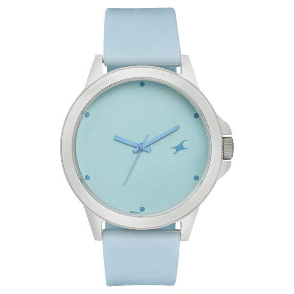 Fastrack Tees Quartz Analog Blue Dial Silicone Strap Unisex Watch - image number 1