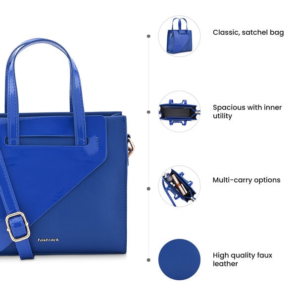 Blue Satchel Bag - image number 8