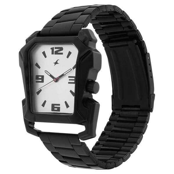 Fastrack Quartz Analog White Dial Stainless Steel Strap Watch for Guys - image number 1