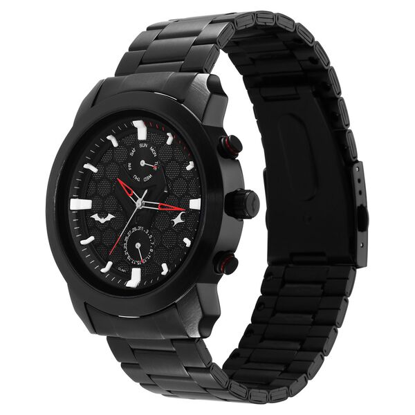 Fastrack Batman Quartz Analog with Day and Date Black Dial Stainless Steel Strap Watch for Guys - image number 3