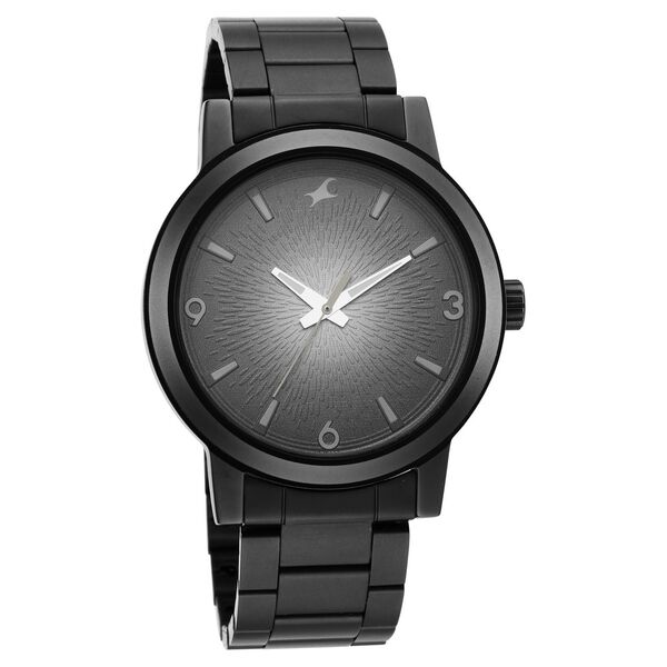Fastrack Stunners Quartz Analog Black Dial Metal Strap Watch for Guys - image number 0