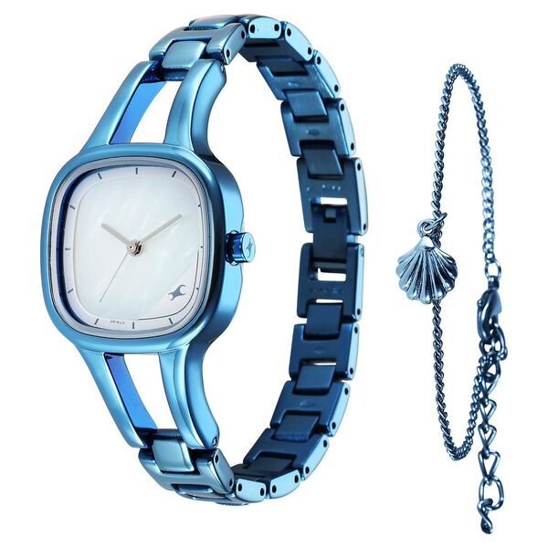 Fastrack Pulse Quartz Analog Mother Of Pearl Dial Metal Strap Watch for Girls - image number 2