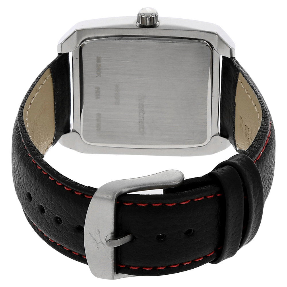 Fastrack Quartz Analog White Dial Leather Strap Watch for Guys