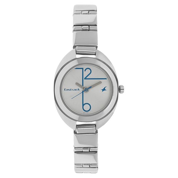 Fastrack Quartz Analog Silver Dial Stainless Steel Strap Watch for Girls - image number 0