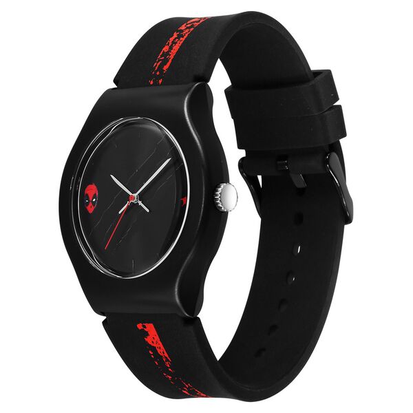 Fastrack Deadpool Wolverine Quartz Analog Black Dial With Black Silicone Strap Watch For Unisex - image number 2