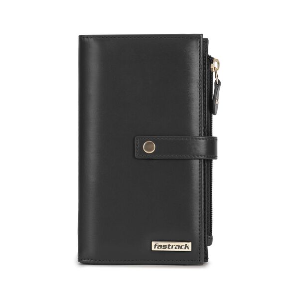 Black snapfold wallet - image number 3